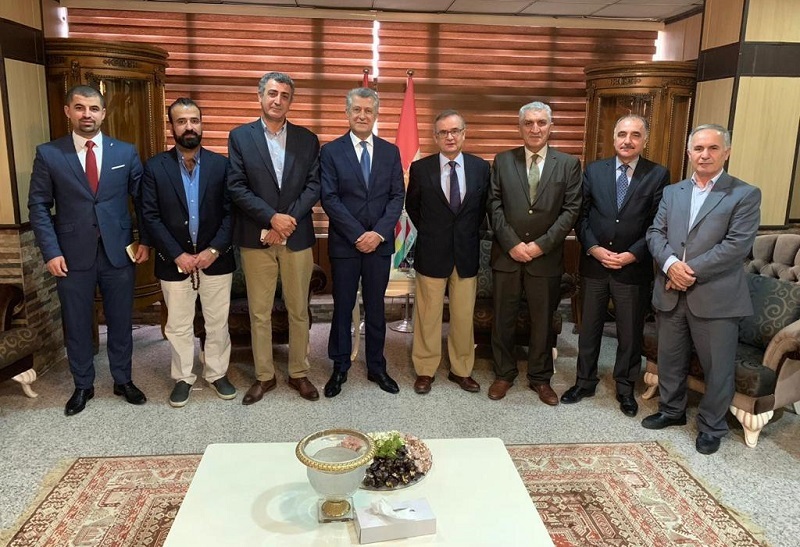 reunión de la camara de comercio CHII con CÁMARA DE COMERCIO DE SULAYMANIA